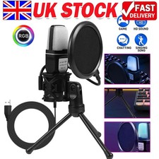 USB Microphone Computer Condenser Gaming Mic for PC/Laptop/PS4