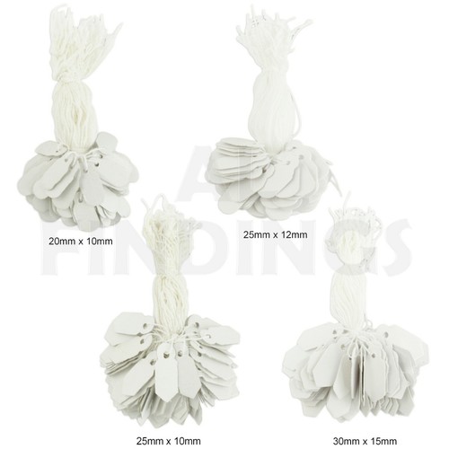Plain white strung string - plain,