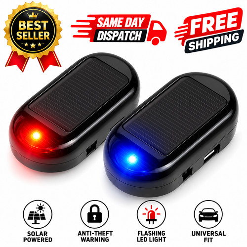 Solar power car led - solar, dummy