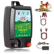 Electric Fence Energiser 12v 230V Powered 2J Output 10km Horse Sheep Fencing Kit