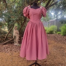 Vintage 1980s Brides & Maids Of London Pink Ballgown Bridesmaid Dress Fits 6