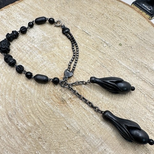 Antique victorian whitby jet - whitby,
