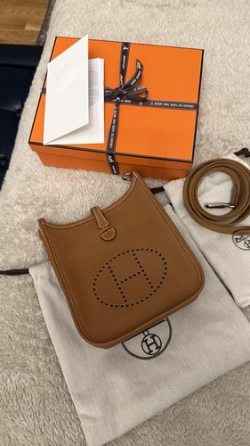Hermès mini evelyne gold with - hermÈs,