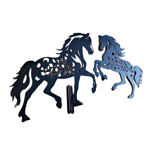 Metal horse butterfly garden - horse,