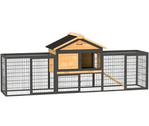 Pawhut rabbit hutch outdoor - hutch,