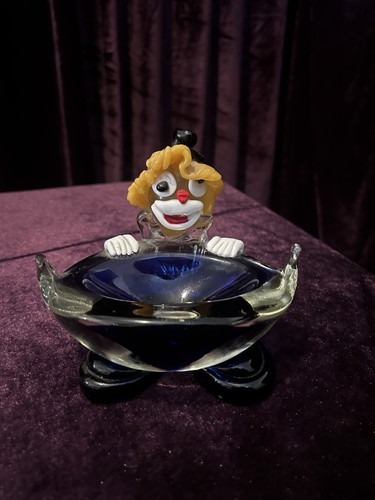 Vintage murano glass clown - vintage,