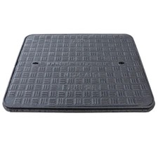 Solid Iron Manhole Cover Frame Durable Ductile A15 600 x 450mm 1.5 Ton Cycles