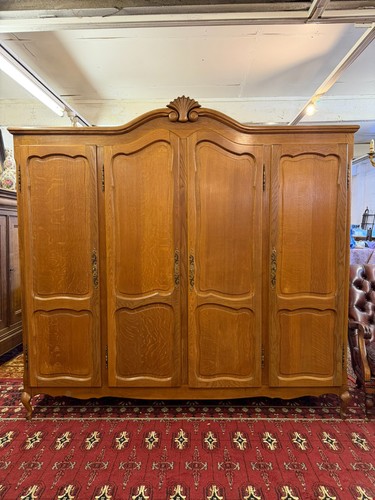 French four door carved oak - door,