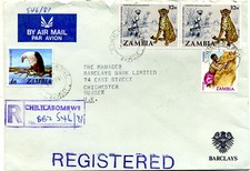 Zambia 1981 Registered cover