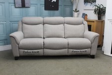 PARKER KNOLL MANHATTAN ELECTRIC RECLINER 3 SEATER SOFA IN CONTOUR SMOKE FABRIC