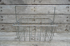 Vintage Original Retail Wire Metal Shopping Basket with Handle Shop Display Prop
