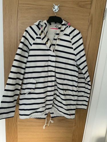 Joules raincoat blue white - &,