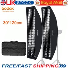 UK 2* Godox 30*120cm Honeycomb Grid Softbox Bowens Mount f Wedding Studio Photo