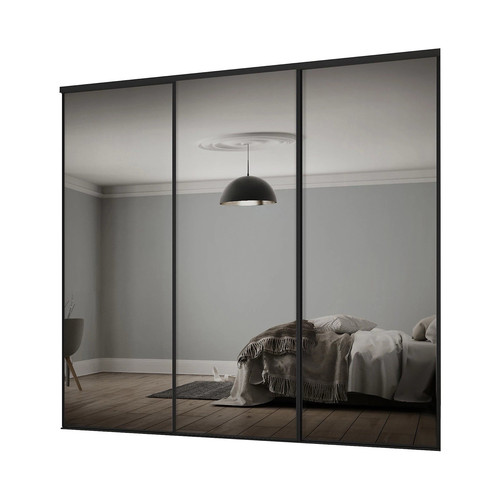 Black freestanding wardrobe - black,