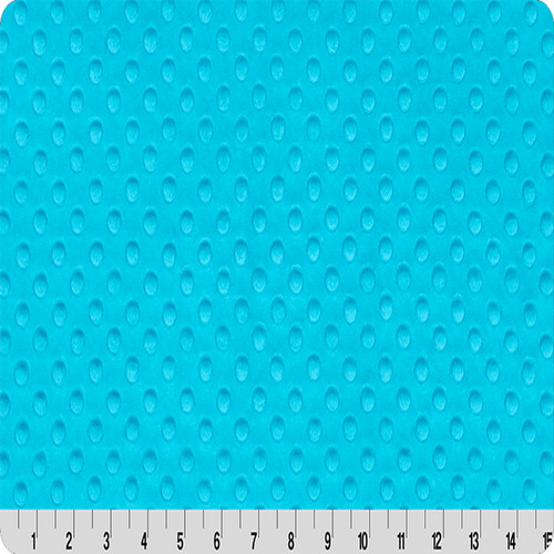 Turquoise minky dimple dot - turquoise,