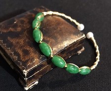 Vintage Style Natural Jade 18k