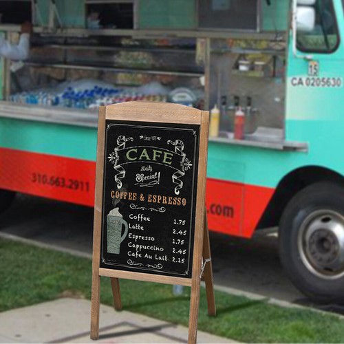 Wooden frame chalkboard - a-frame,