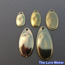French Brass Spinner Blades 25 or 50, Fishing Spinners & Lures ,  Sizes 0-7.