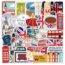 UK NEW LONDON Stickers For Hydro Flask 50X Cartoon Phone Laptop Car Cute Sticker