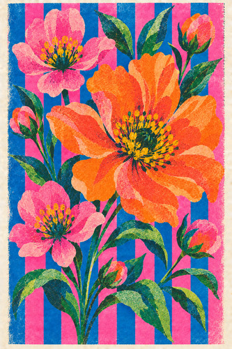 Electric stripe flower - 22.,