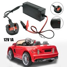 12V 1A Battery Charger Adapter W/ Crocodile Clips For Injusa Peg Perego Kids Toy