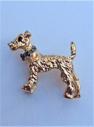 Airedale fox terrier brooch - airedale/fox,