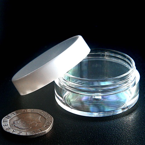 Small clear travel sample pots - clear,