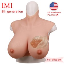 Realistic Silicone Breast Forms B-K Cup Fake Boobs Breastplate for Crossdresser