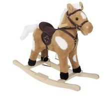 WOLTU Wooden Baby Rocking Horse, Plush Ride-on Toy with Sound - See Description 