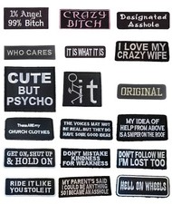 Words slogans Iron On Biker Patches Motorcycle Patches Iron On Sew On Transfer