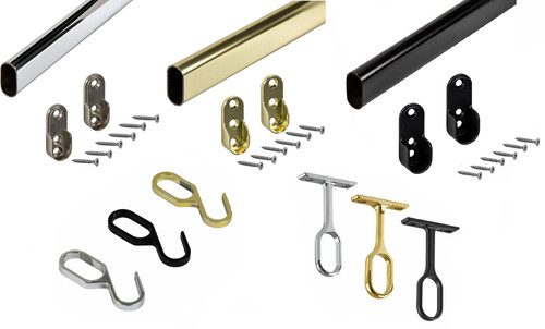Clothes rail oval wardrobe - rail,