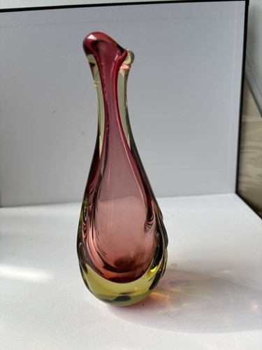 Vintage murano red yellow - red,