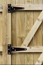 TEE T HINGE GARDEN OUTDOOR BRACKET GATE GARAGE 4"  6" 8" 10" 12"  300mm SCREWS+