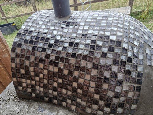 Wood fired pizza oven - fired,