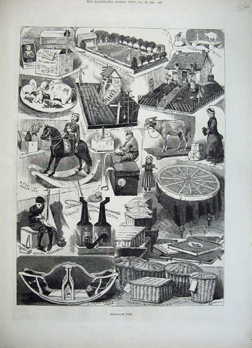 Old antique print 1882 home - old,