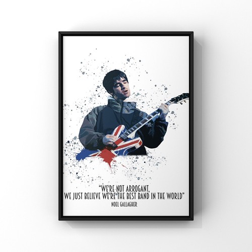 Noel gallagher oasis print - noel, a4