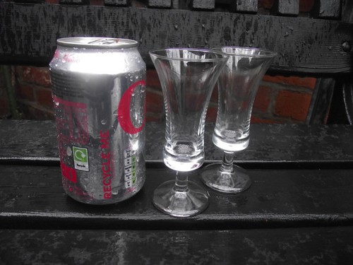 Vtg clear glass sherry - clear,