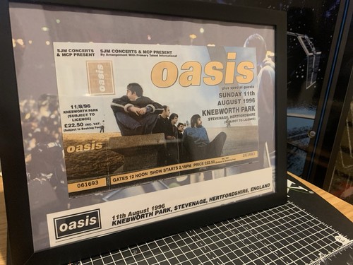 Framed oasis replica ticket - oasis,