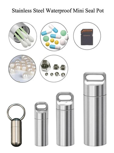 Pill holder keyring portable - holder,