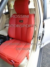 d - TO FIT A RENAULT MEGANE CAR, 2 RECARO SEAT CUSHIONS, ROSSINI YDMX RED