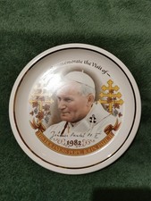 Pope John Paul II 1982 Plate to Commemorate His Visit To The UK