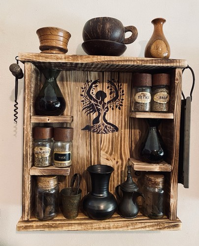 Rustic wood apothecary - rustic,