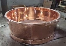 Copper Bathtub "The Round" 1.6m x 650mm H Unlacquered