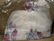 Quality White Embroidery Made for Sindy doll wedding ball gown dress UK seller
