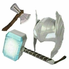 Avengers Led Glowing Sounds Thor Hammer Axe Helmet Mask Kids Xmas Toys