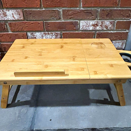 Folding bamboo bed tray - tray, table