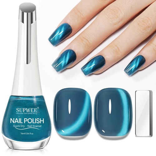 Teal blue cat eye - cat,