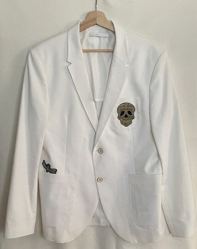 Zara man white pique button - man,