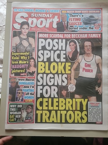 Sunday sport newspaper - sport,
