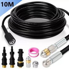 10M High Pressure Drain Jet Washer Hose Drain Pipe Sewer Jetter Kit for Karcher